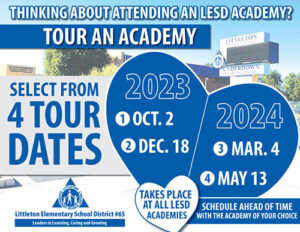 THINKING ABOUT ATTENDING AN LESD ACADEMY?
TOUR AN ACADEMY
SELECT FROM
2023
4 TOUR © OCT. 2
DATES ®DEC. 18
2024 MAR. 4 MAY 13